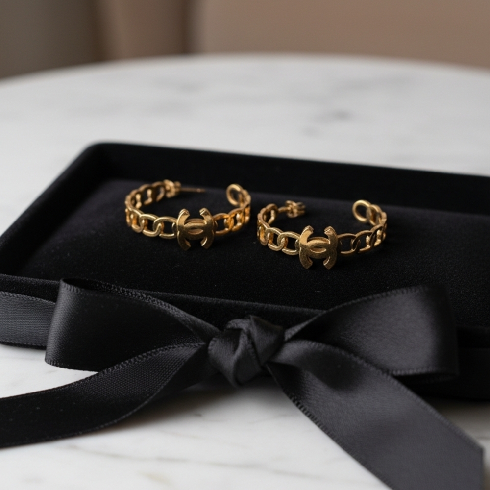 Gold Chain Link Earrings